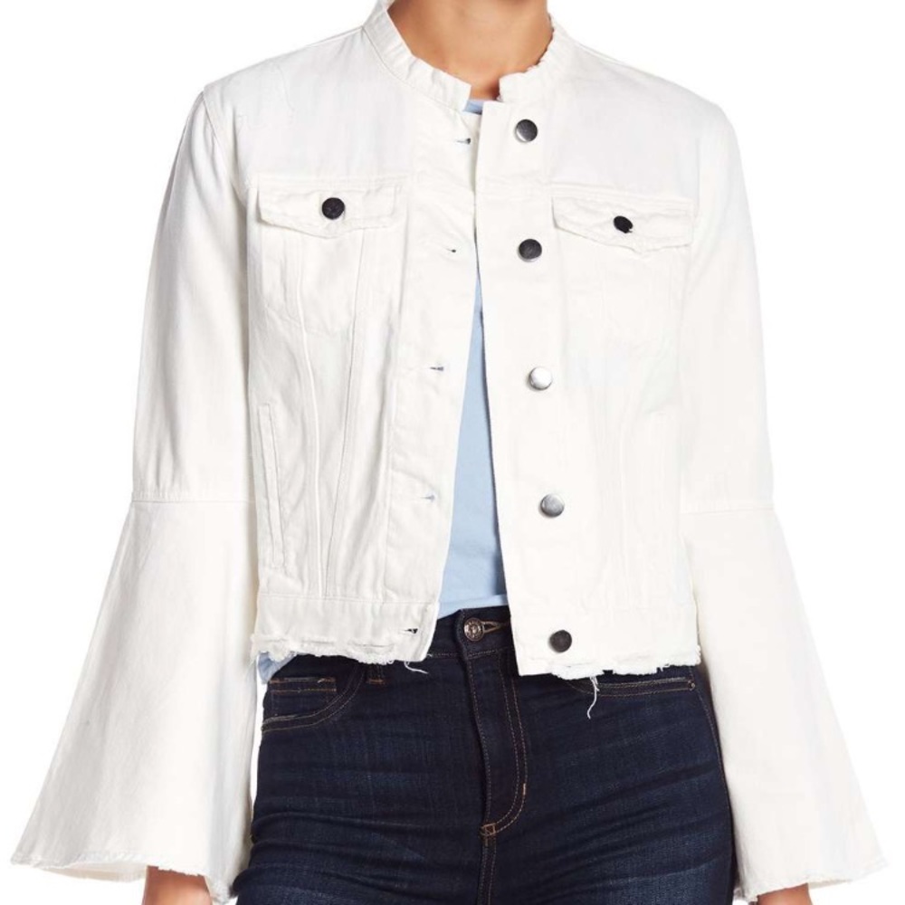 Romeo & Juliet Couture Bell Sleeve Denim Jacket